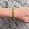 Vintage Italian 18k Yellow & White Gold .79cttw Diamond Triple Bracelet - Video showing the piece