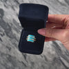 Vintage 14k Yellow Gold Turquoise .226cttw Diamond Geometric Double Band Ring - Video showing the piece