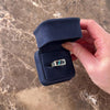 Vintage 14k Yellow Gold Blue Opal Doublet Onyx Modernist Geometric Inlay Signet Ring - Video showing the piece