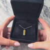Vintage 14k White Gold .57cttw Yellow Sapphire Diamond Bright Tile Pendant - Video showing the piece