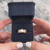 Vintage 14k Yellow Gold Pearl Diamond Bold Sculptural Shoulder Ring - Video showing the piece