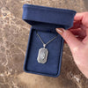 Antique Art Deco 10k White Gold Camphor Glass Diamond Delicate Filigree Pendant - Video showing the piece