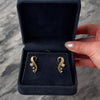 Vintage 14k Yellow Gold .50cttw Diamond Stunning Swirl Stud Earrings - Video showing the piece