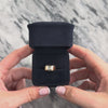 Vintage 14k Yellow & White Gold Old Mine Cut Diamond Sleek Square-Set Ring - Video showing the piece