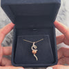 Vintage 14k Yellow Gold .64cttw Champagne Diamond Chocolate Pearl Pave Set Swirl Pendant - Video showing the piece