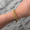 Vintage Italian Substantial 14k Yellow & Rosy Yellow Gold Dimensional Link Bracelet - Video showing the piece