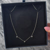 Vintage 14k White Gold 1.3cttw Sapphire Diamond Trio Of Flowers Necklace - Video showing the piece