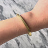 Vintage 14k Yellow Gold Sleek Satin Bending Bangle Bracelet - Video showing the piece