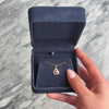 Antique 14k Yellow Gold 1ct Garnet Detailed Border Triangle Charm / Pendant - Video showing the piece