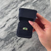 Vintage 14k Yellow Gold Emerald Diamond Sparkling Marquise Step Shoulder Ring - Video showing the piece
