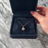 Antique 14k Yellow & Rose Gold Synthetic Ruby Leafy Framed Solitaire Charm / Pendant - Video showing the piece