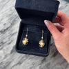 Vintage 14k Yellow & White Gold Diamond Pearl Stunning Luminous Swirl Long Dangle Earrings - Video showing the piece