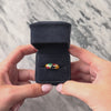 Vintage 14k Yellow Gold Groovy Enamel Flower Band Ring - Video showing the piece