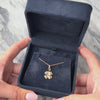 Vintage Lightweight 18k Rosy Yellow Gold Lucky Clover Charm / Pendant - Video showing the piece