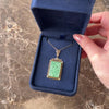 Antique 14k Yellow Gold Jade Floral Filigree Frame Pendant - Video showing the piece