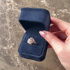 Vintage 14k Yellow Gold 1.19cttw Pink Sapphire Diamond Soft Sweeping Cluster Bypass Ring - Video showing the piece