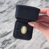 Vintage 14k Yellow Gold 4.4ct Opal .522cttw Diamond Incredible Halo Ring - Video showing the piece
