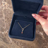 Antique Small 14k Rosy Yellow Gold Garnet Bezel Dangle Charm / Pendant