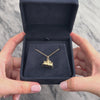 Vintage Austrian 14k Yellow & White Gold Wintery Romantic Getaway Cabin Charm / Pendant - Video showing the piece