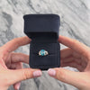 Vintage 10k White Gold 3.08ct Blue Topaz Vivid Oval Solitaire Ring - Video showing the piece
