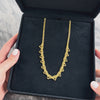 Vintage Italian 18k Yellow Gold Glittering Chevron Bead Chain Necklace - Video showing the piece