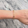 Vintage Lightweight 14k Yellow Gold Chic Mixed Link Bracelet - Video showing the piece