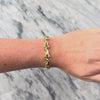 Vintage Italian 14k Yellow Gold Alternating Brushed Panther Link Bracelet - Video showing the piece