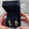 Vintage 14k Yellow Gold Cascading Leaves Dangle Earrings - Video showing the piece