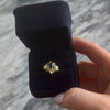 Vintage 14k Yellow Gold .51ct Blue Sapphire Diamond Sparkling Dimensional Setting Ring - Video showing the piece