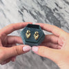 Vintage Small 14k Yellow Gold Chic Doorknocker Dangle Earrings - Video showing the piece