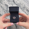 Vintage 14k White Gold 2.34ct Berry Tourmaline Diamond Stunning Hidden Heart-Detail Pave Halo Ring - Video showing the piece