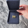 Vintage 14k Yellow Gold Magenta Glass Figural English Bulldog Brooch / Pin - Video showing the piece