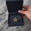 Vintage Large 14k Yellow Gold 1.55cttw Diamond Brilliant Star Pendant / Pin - Video showing the piece