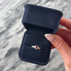Vintage 14k White Gold Ruby Diamond Elegant Quatrefoil Halo Ring - Video showing the piece