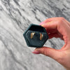 Vintage 14k Yellow Gold Diamond Artistic Channel Line Partial Huggie Earrings - Video showing the piece