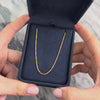 Vintage 18k Yellow Gold Shining Twisted Box Rope 1.5mm Chain - Video showing the piece