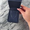 Vintage Italian 14k White Gold .6mm Delicate Box Chain - Video showing the piece