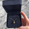 Vintage 14k White Gold Diamond Citrine Fruit Motif Pendant - Video showing the piece