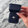 Vintage 14k Yellow Gold Tanzanite Diamond Twist Shoulder Pear Halo Ring - Video showing the piece