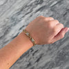 Vintage Italian Heavy 14k Yellow & White Gold .32cttw Diamond Geometric Bracelet - Video showing the piece
