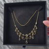 Antique Edwardian 14k Gold 18cttw Moonstone Draping Luster Festoon Necklace - Video showing the piece
