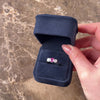 Vintage 14k White Gold .96ct Pink Sapphire .8cttw Diamond Sparkling Vibrant Trio Ring - Video showing the piece