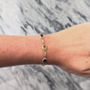 Vintage 14k Yellow Gold 1.71cttw Red Pink Garnet 1.64cttw Peridot .98ct Blue Topaz .65ct Amethyst .62ct Citrine Rainbow Bracelet - Video showing the piece
