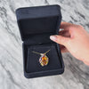 Vintage Large 18k Yellow Gold Citrine Amethyst Peridot Colorful Multistone Pendant - Video showing the piece