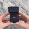 Vintage 14k Yellow Gold Diamond Dainty Zig-Zag Trio Ring - Video showing the piece