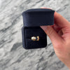 Vintage 14k Yellow Gold 1.25ct Blue Sapphire Ruby Diamond Sleek Bezel Cabochon Ring - Video showing the piece