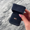Vintage 14k Yellow Gold Ruby Diamond Directional Glittering Shoulder Ring - Video showing the piece