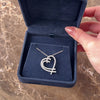 Vintage 14k White Gold .74cttw Diamond Glittering Double Open Heart Slide Pendant - Video showing the piece