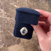 Vintage 14k Yellow Gold 2.54ct Blue Sapphire 2.4cttw Diamond Superb Dazzling Ballerina Halo Cocktail Ring - Video showing the piece