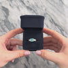 Vintage 14k White Gold 2.99ct Topaz Diamond Double Row Sparkling Shoulder Cocktail Ring - Video showing the piece